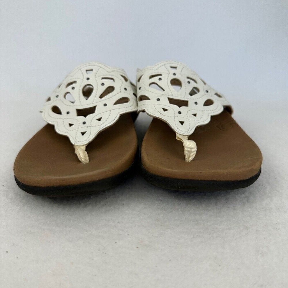 Rockport Ridge Sling Strap White Thong Sandals Womens size 10 - Picture 3 of 8